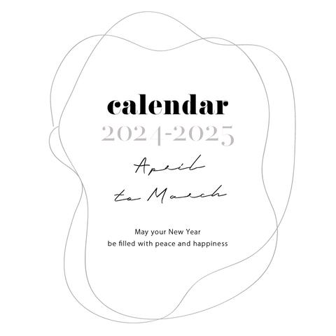 Calendar 2024 4月-2025 3月