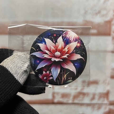 【A95】フラワーアート デザイン 花 芸術 缶バッジ