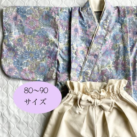 80〜90サイズ　パステルカラー　ベビー袴