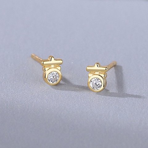 シルバー925 小ぶり　吉文字　　ピアス　つけっぱなし　小さめ　ピアス　金屬アレルギー対応