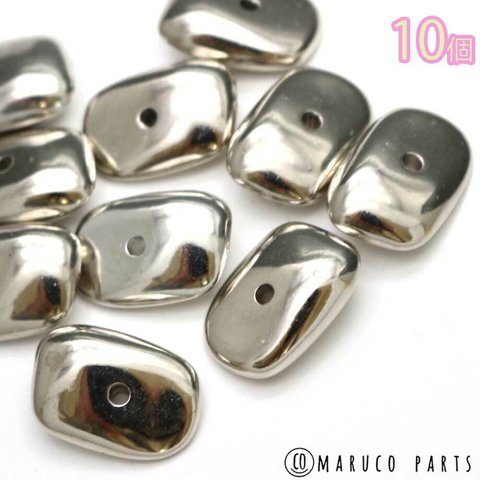 【 CCB 23mm 中心穴 ストーン ビーズ ＊ 10個入り 】【1# シルバー 】アクリル/メッキ/パーツ/ハンドメイド/ヴィンテージ◎beads-a-226-c1