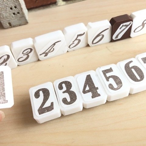 選べる！数字２種類　１～０までの１０個セット　消しゴムはんこ(S3))