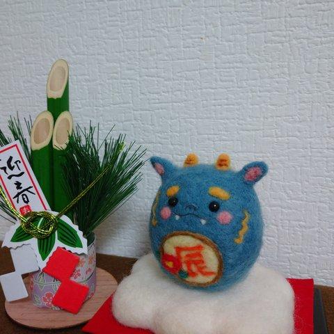 [見本]＊Handmade＊羊毛フェルト＊2024干支かざり＊辰だるま＊