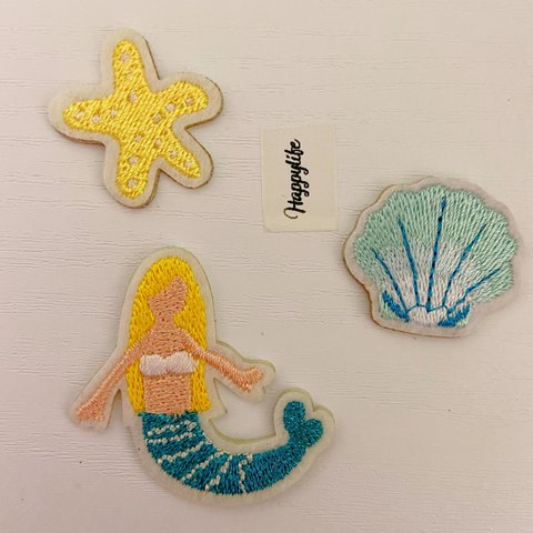 セール品　海物語　刺繍アイロンワッペン