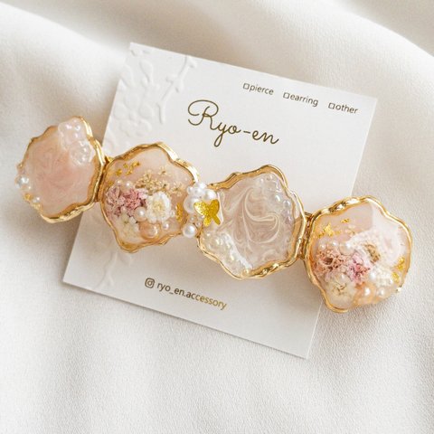 〖 ﾊﾞﾚｯﾀ 〗melty frame🕯️⌇ﾋﾟﾝｸ　　　　　　　　　　　　　　　　　ﾚｼﾞﾝﾍｱｱｸｾｻﾘｰ　ﾚｼﾞﾝﾊﾞﾚｯﾀ　お花ﾊﾞﾚｯﾀ　ﾚｼﾞﾝｱｸｾｻﾘｰ