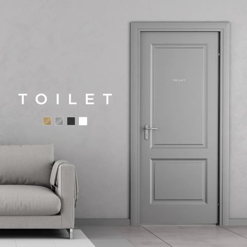 【賃貸OK】TOILET ドアステッカー │トイレ用 選べる4色展開 ミニマルゴシック