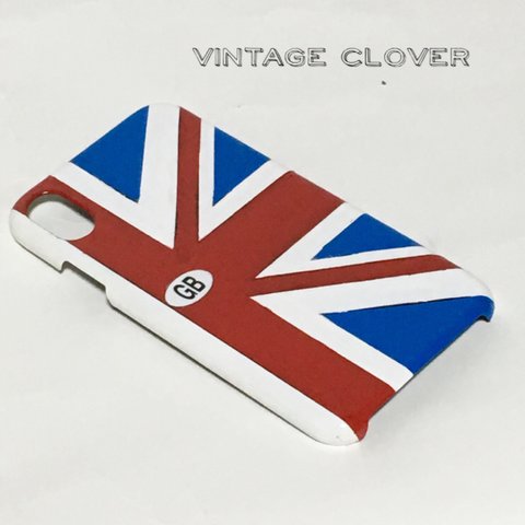 イギリス国名コードiPhoneXRスマホケース/オーダーサビ塗装