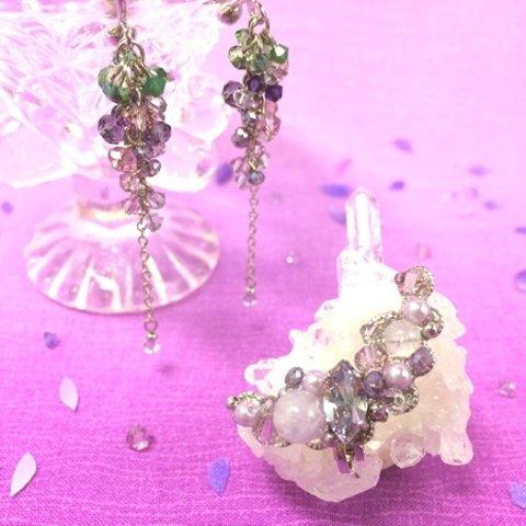 『wisteria rain』イヤーカフ＆イヤリング/ピアス