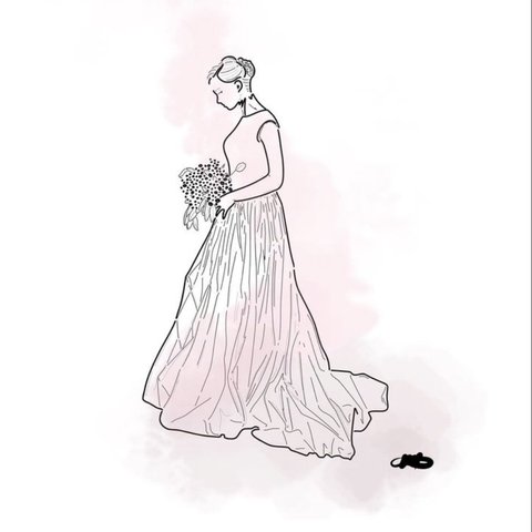 ウェディングイラスト🤵🏻‍♂️👰🏻‍♀️💍