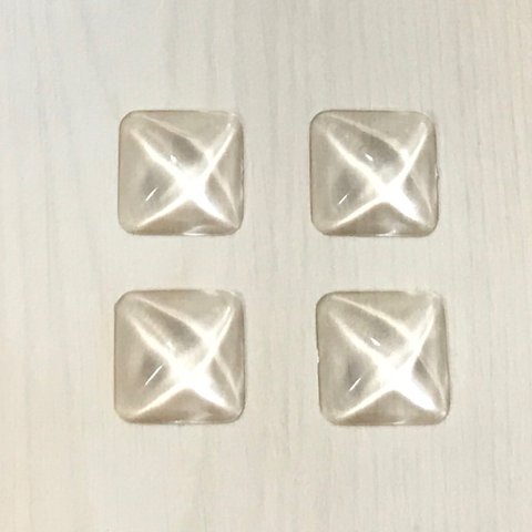 VINTAGE CLEAR SQUARE DOME CABOCHONS