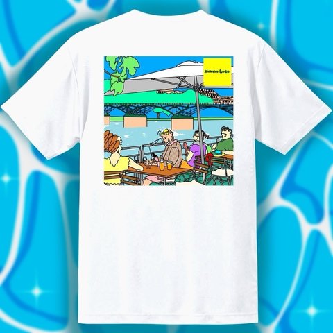 shimonologo アパレル　Tシャツ アート　ポップ　digital プレゼント　半袖　かわいい　お祝い　記念日　ファッション　イラスト　夏　緑　オシャレ　絵画　ロゴ　シンプル　ギフト　誕生日