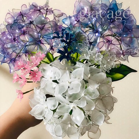 ディップアート 紫陽花