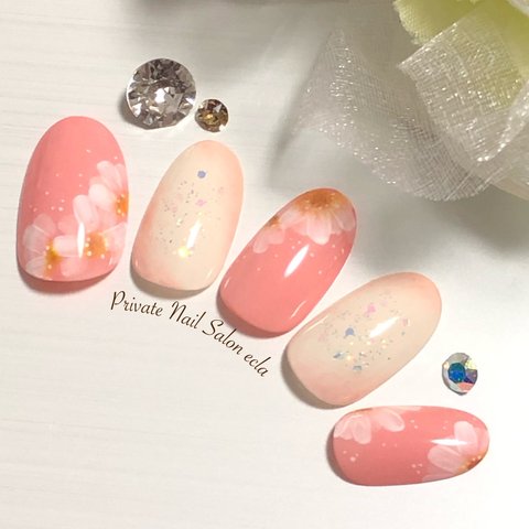 ［033］再販2 ✳︎ 春ピンク桜 ネイルチップ