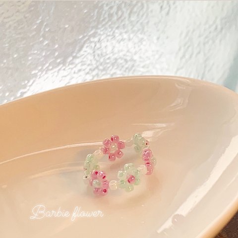 Barbie flower ✿ ビーズリング