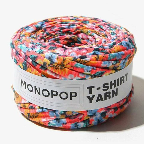 MONOPOP T-SHIRT YARN ハワイアンハイビスカス ネオンピンク