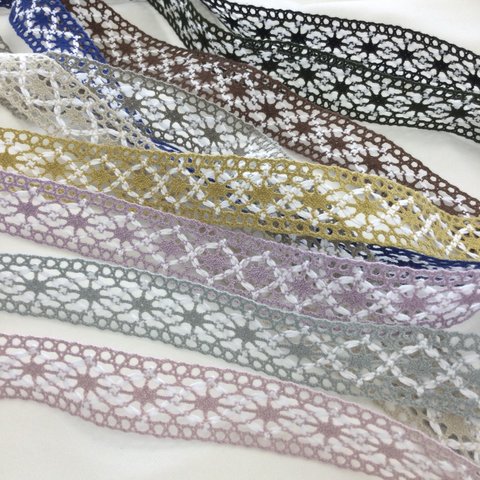 ２ｍ＊お好きな色をセレクト＊綿トーションレース  Cotton torchon lace (Select your favorite color)