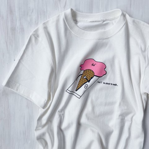 アイスクリーム半袖Tシャツ/ホワイト