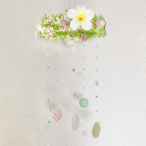 プルメリアの花かんむり①【ブリーズキャッチャー】Lサイズ（12）