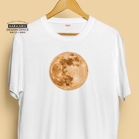 【半袖/長袖】オシャレおもしろTシャツ「月(moon)」