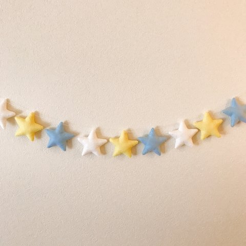 星のガーランド【イエロー＆ライトブルー】