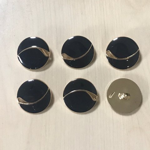 BLACK GOLD DESIGN BUTTON PARTS