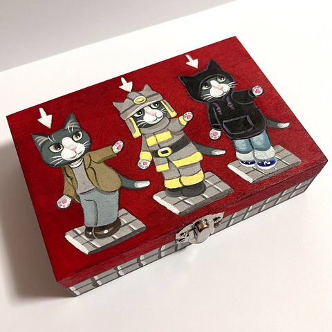 猫のニューゲームの小物入れ 原画 アニマル