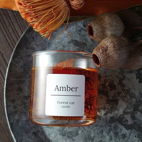 Amber ～ 木芯ジェルキャンドル ～ 桜の香り
