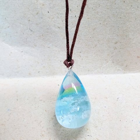 B品【空雫 ／雨上がりの空】 雲レジン　ネックレス　ペンダント　アクセサリー