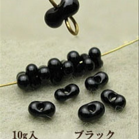 20ｇ(約640粒)チェコ ファルファーレ(小/2×4mm)  【ブラック】商品番号0505175537608