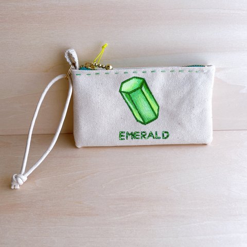 帆布小さいお財布💎EMERALD💎C0312