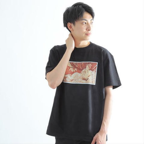 アルフォンス・ミュシャ 「黄昏」半袖Tシャツ