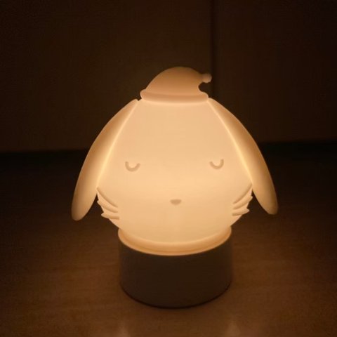 おやすみうさぎさんランプ（たれ耳ver.）〜3Dプリンター製間接照明〜