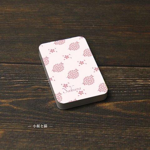 モバイルバッテリー5000mAh（蓄電用コード付き）【小桜と猫】 【名入れ可】