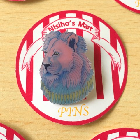 【Nisiho's Mart_Pins】lionピンバッジ