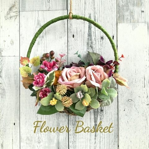 ROSE  FLOWER BASKET リース