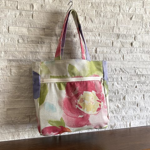 ミディアムトートバッグ - Large Floral in Watercolor