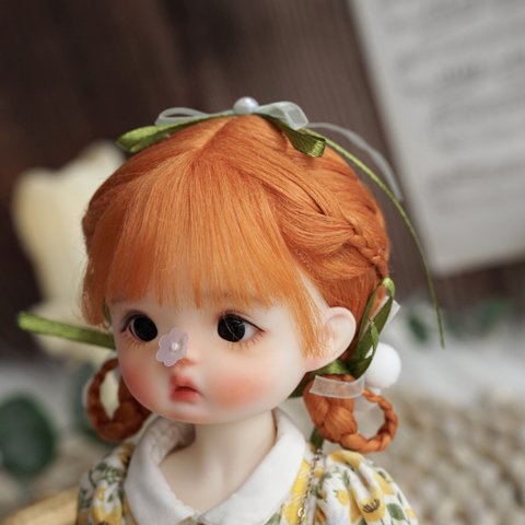 新色追加【オビツ11】dollウィッグ 手編みウィッグカツラBJD1/4BJD1/6BJD1/8