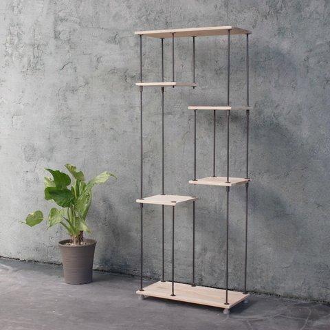 【即納＆送料無料】wood iron shelf 1190*450*225〈ナチュラル色〉