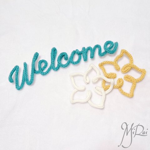 ウールレター Welcome &プルメリア×2 #minne_new