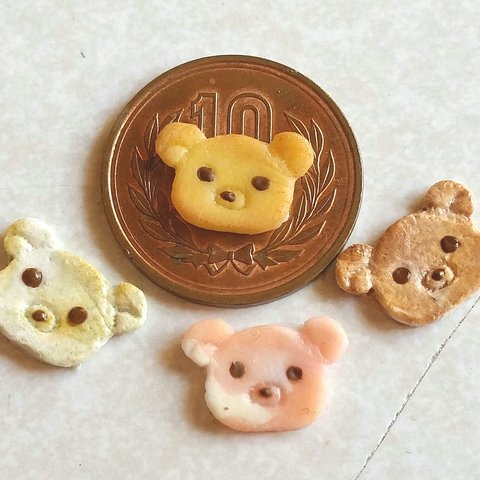 【 展示品 】クマちゃんクッキー (ビスケット,ミニチュア, ミニチュアフード,フェイクフード,食品サンプル)