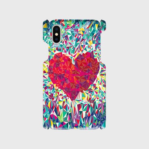 「one-love」　ジオメトリックパターン　iphone　5s/6/6s/SE/7/8/X/XS/11　専用　ハードケース