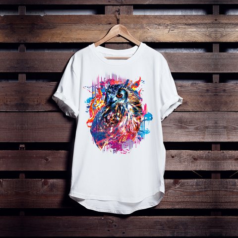 音楽フクロウTシャツ「Owl Night」