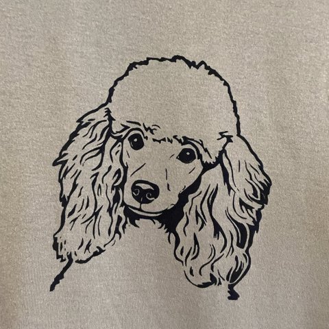 プードル　Poodle 犬柄　レディースビッグTシャツ綿100%【S～4L】