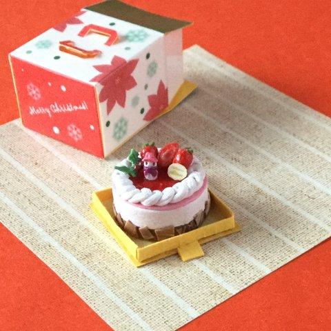 ミニチュアクリスマスケーキ　いちご