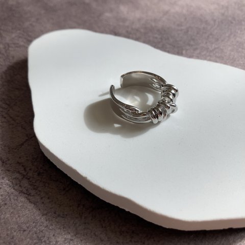 nuance volume ring ∴ silver シルバーリング 個性的