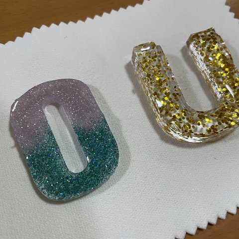 英字&数字 キラキラレジン