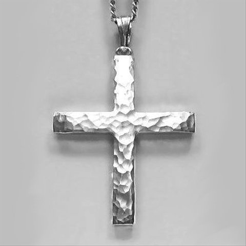 ギリシャ正教のクロス　　槌目光沢仕上げのギリシャ正教の十字架　gc03a　好評です