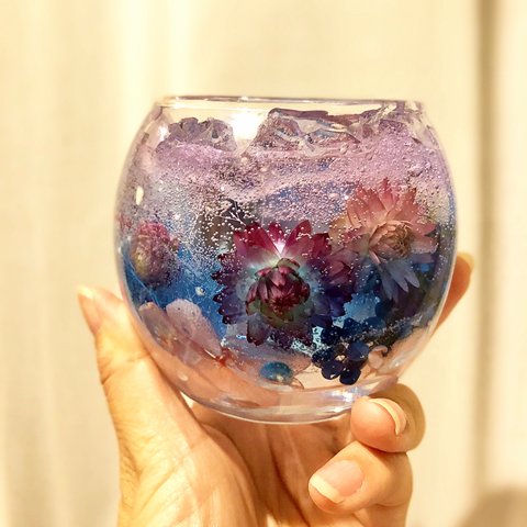  【ランタンキャンドル】空と海と花を愛でる！キャンドル