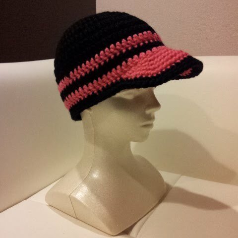 手編みニット帽子１
