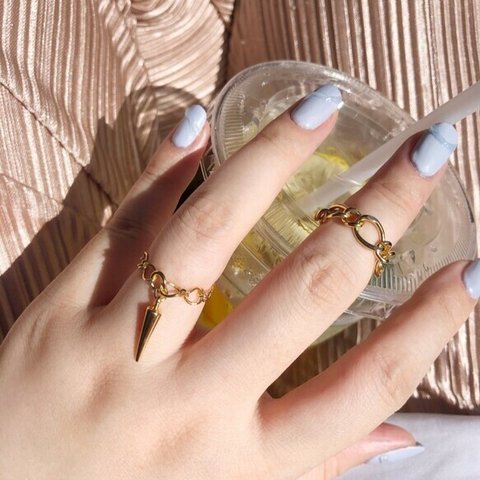 studs chain ring set (スタッズチェーンリング&シンプルチェーンリング)